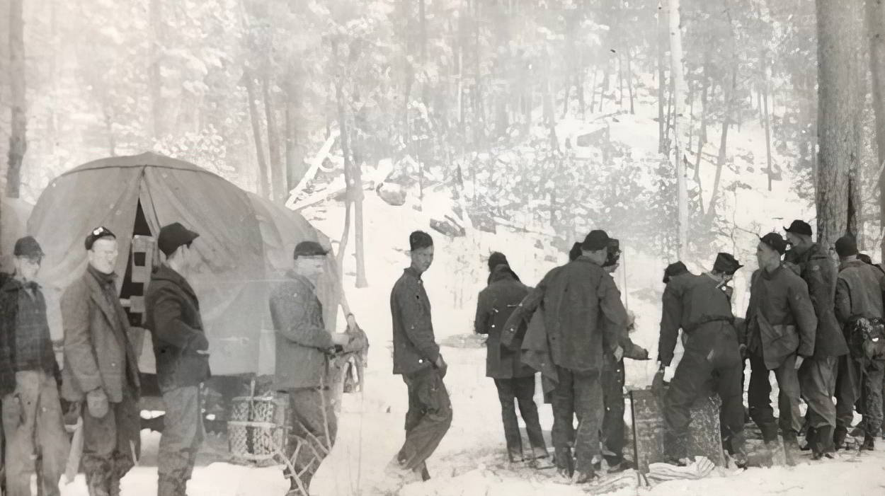 CCC Camp Pactola-Chow Line CCC Camp Pactola-Chow Line