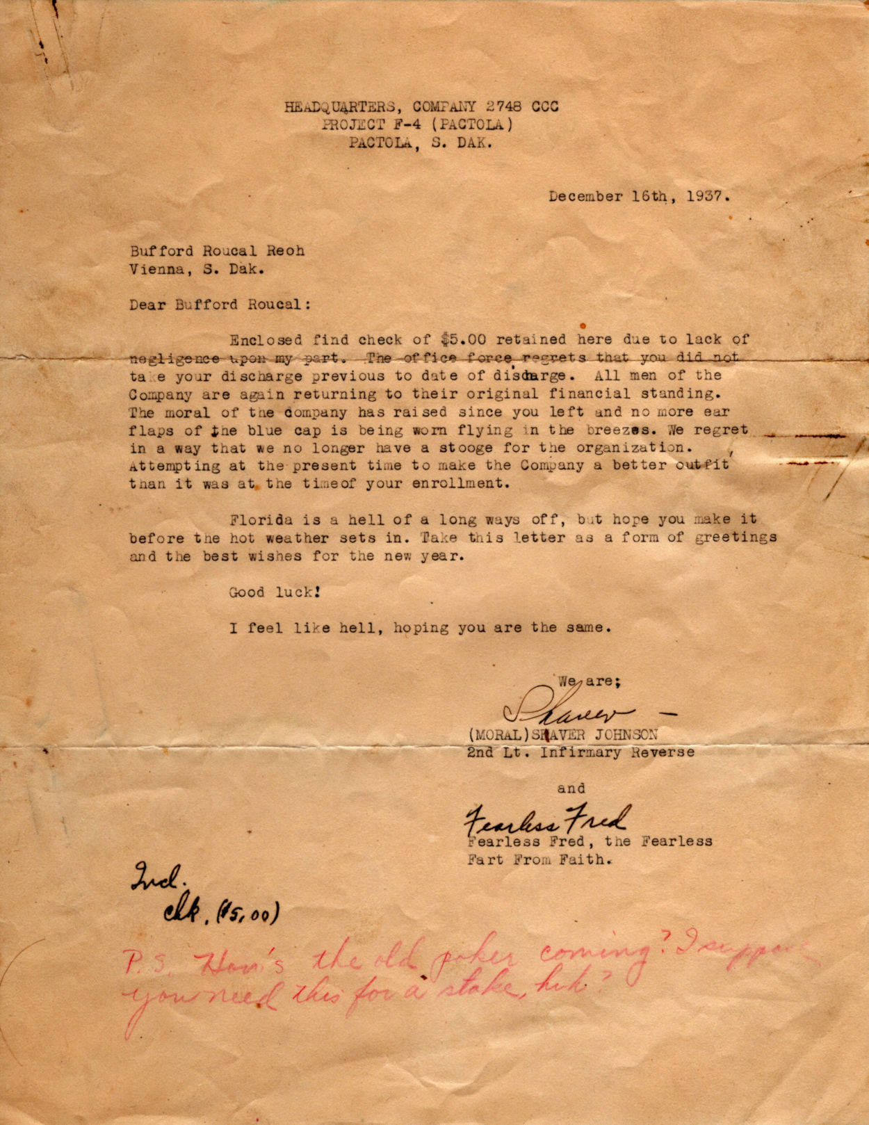 Letter to Cal Reoh Letter to Cal Reoh