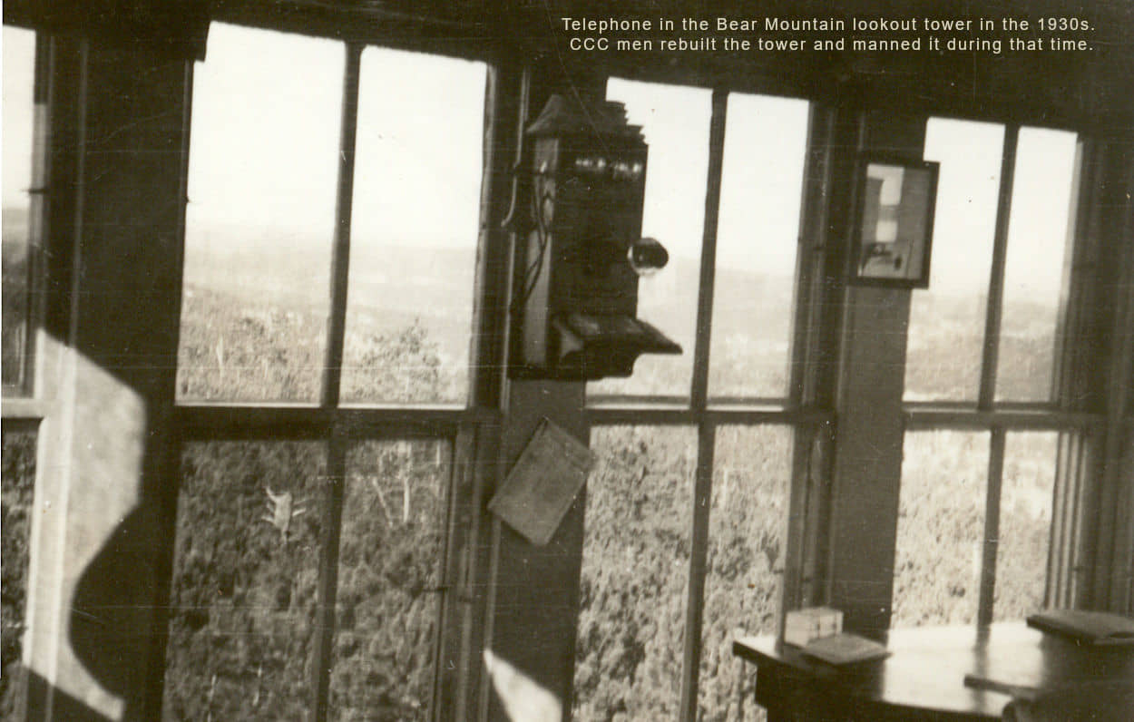 Inside Bear Mountain lookout