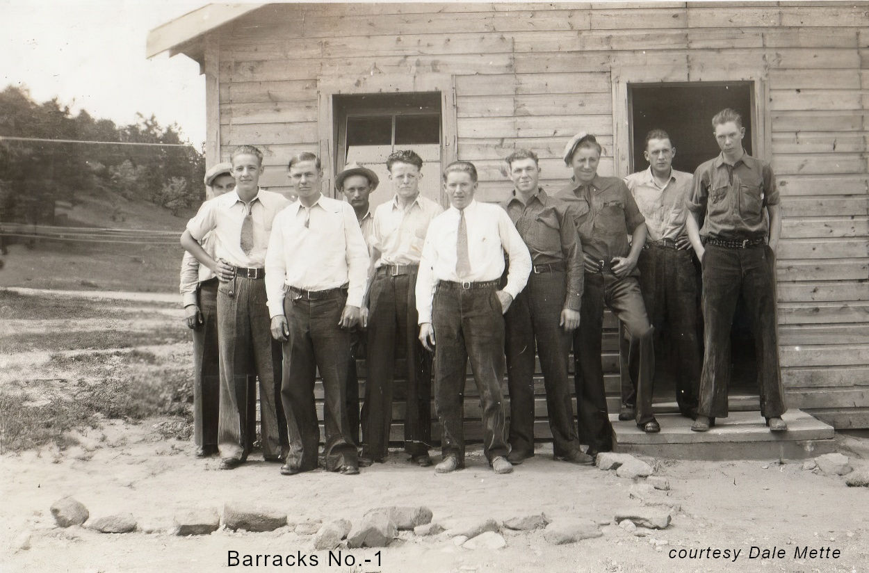 CCC Men in fron of Barracks