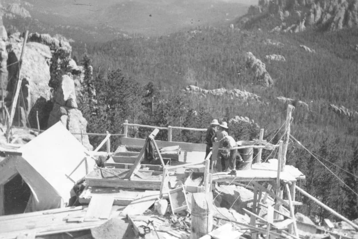 working on Harney Peak