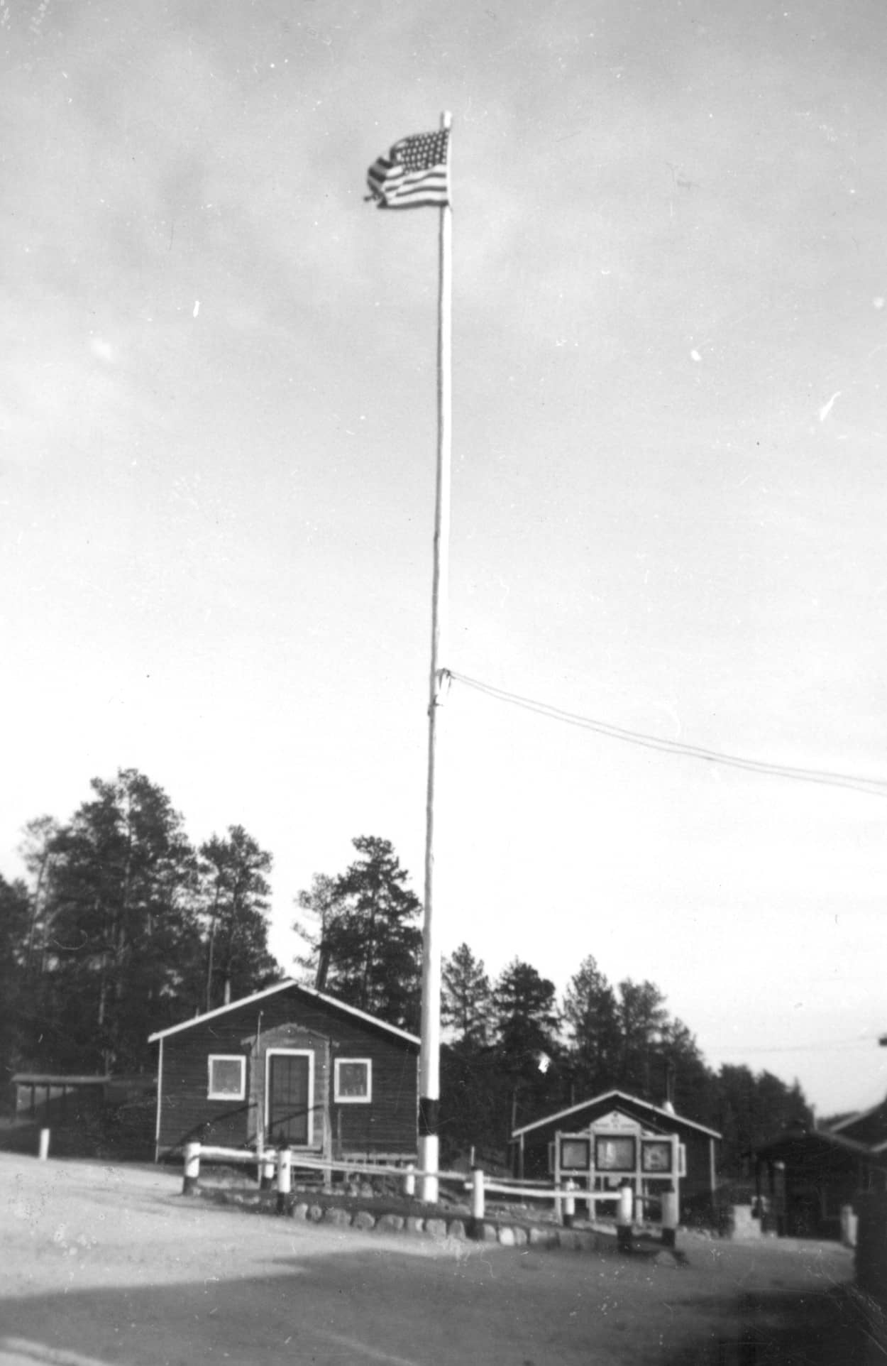 flagpole in camp