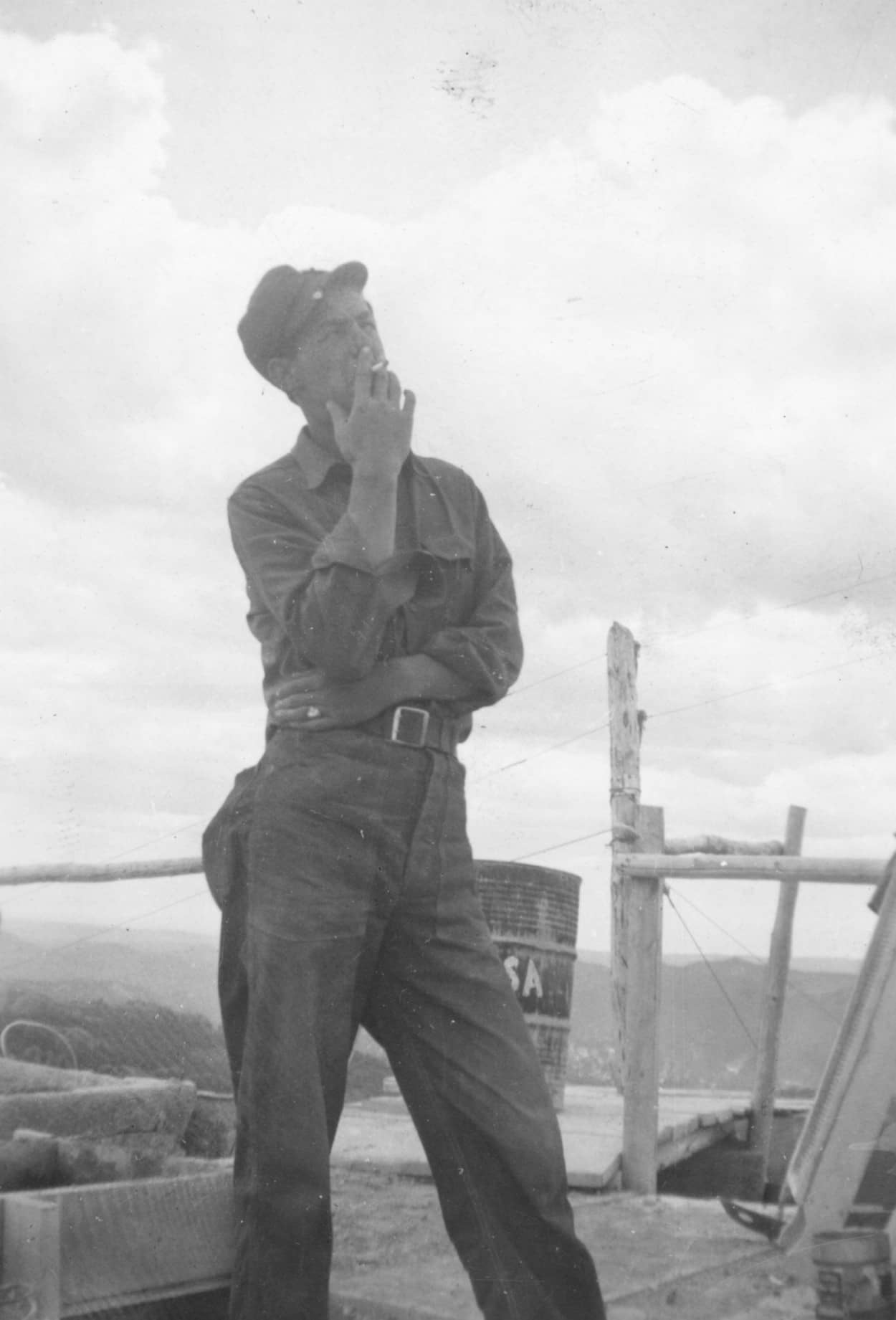 man smoking, Harney Peak