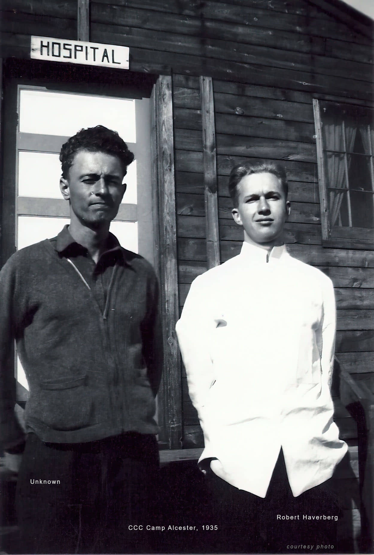 Photo of two men at camp Alcester