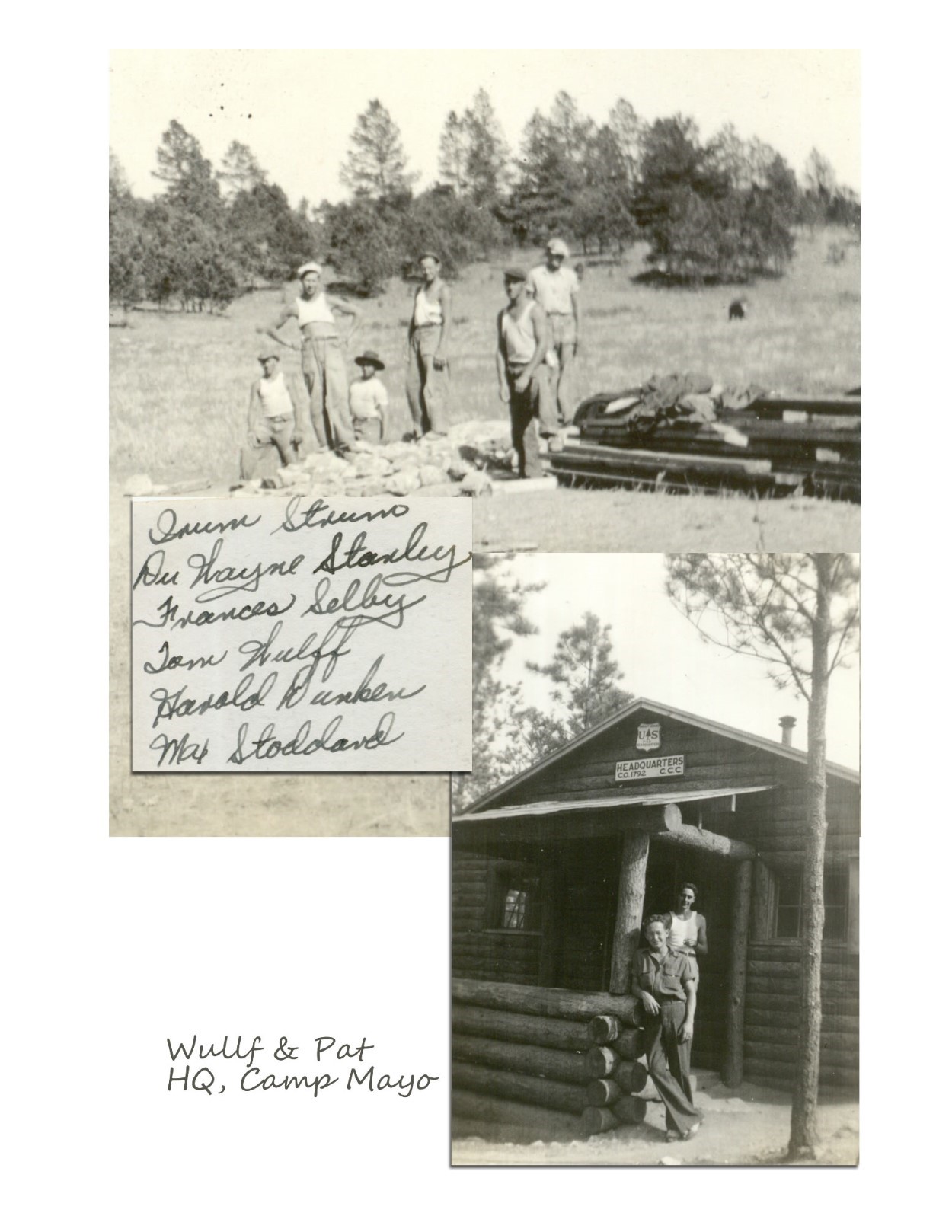 CCC Camp Mayo photos from Wulf family CCC Camp Mayo photos from Wulf family